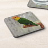 Singing White Bellied Caique Parrot Bier Onderzetter (Linkerzijde)