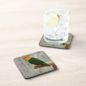 Singing White Bellied Caique Parrot Bier Onderzetter (Rechterzijde)