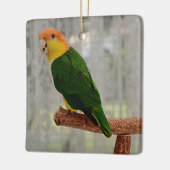 Singing White Bellied Caique Parrot Keramisch Ornament (Links)