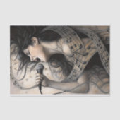 Singing Woman Wrapped in Musical Notes Decoupage Tissuepapier (Voorkant)