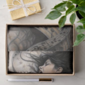Singing Woman Wrapped in Musical Notes Decoupage Tissuepapier (Geschenk)