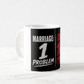 SINGLE: 100 problemen Gehuwd: 1 probleem Koffiemok (Voorkant links)