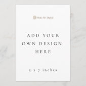 SINGLE 5x7 inch huwelijksprogramma / menu's (Voorkant)