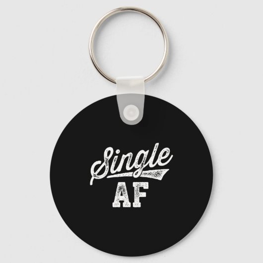 Single Af Funny Singles Awareness Day Anti-valenti Sleutelhanger (Voorkant)