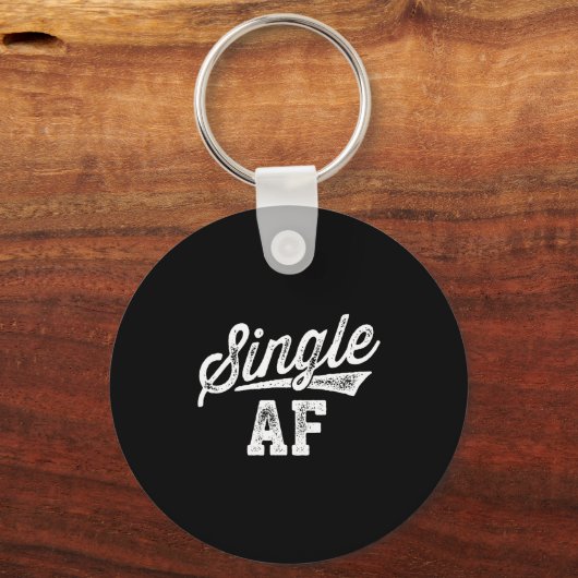 Single Af Funny Singles Awareness Day Anti-valenti Sleutelhanger (Voorkant)