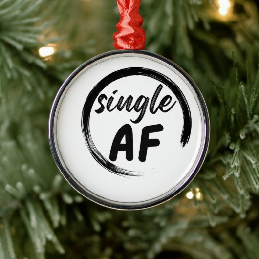 Single AF Metalen Ornament (Boom)