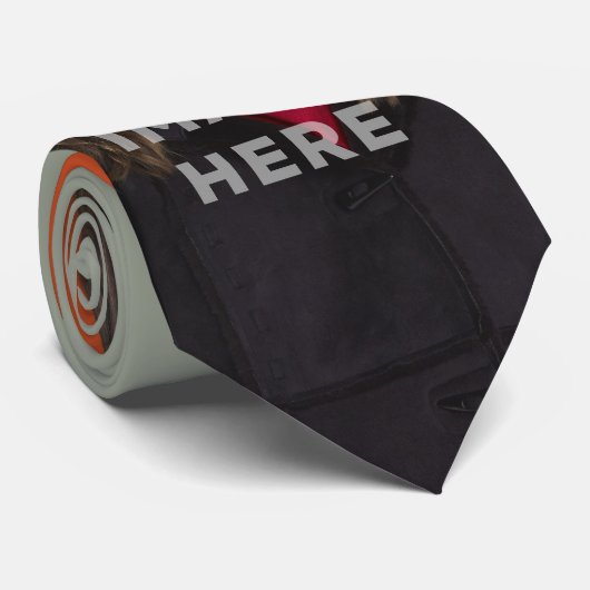 Single Afbeelding Foto Funny Stropdas Gray Achterg (Opgerold)