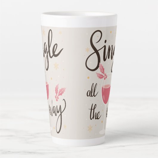 Single All The Way Christmas Latte Mok (Voorkant)