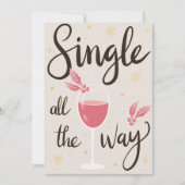 Single All The Way Girl Christmas Kaart (Voorkant)