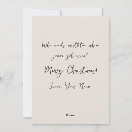 Single All The Way Girl Christmas Kaart (Achterkant)