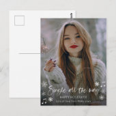 Single All The Way, meisje of man Feestdagen Kaart (Voorkant / Achterkant)