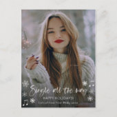 Single All The Way, meisje of man Feestdagen Kaart (Voorkant)