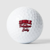 Single and Fabulous Anti Valentines Day Golfballen (Voorkant)