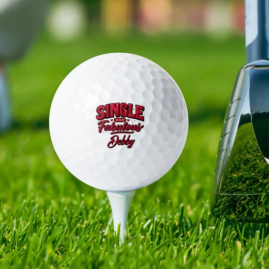 Single and Fabulous Anti Valentines Day Golfballen