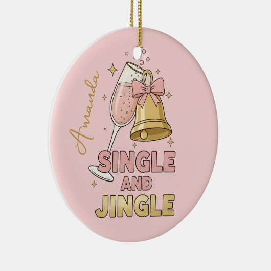 Single and Jingle Funny Christmas Ornament Gift (Rechts)