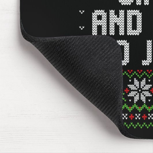 Single And Ready To Jingle Ugly Christmas Sweater Muismat (Hoek)