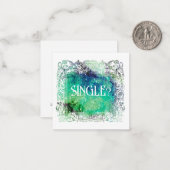 *~* SINGLE? AP63 Relatie Platte Nota Kaart Notitiekaartje (Voorkant / Achterkant in situ)