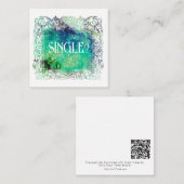 *~* SINGLE? AP63 Relatie Platte Nota Kaart Notitiekaartje (Voorkant / Achterkant)