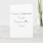 Single Appreciate Day Valentijnsdag Kaart (Voorkant)