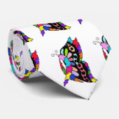 Single Autism Awareness Butterfly Stropdas (Opgerold)