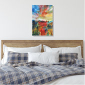 Single Autumn Landscape Waterverf Kunst Canvas Afdruk (Insitu (Slaapkamer))