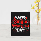 Single Awareness Day Funny Anti-valentine Humor De Kaart (Gele Bloem)