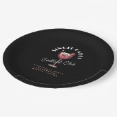 Single Babes Valentijn's Day Party Roze Cocktail Papieren Bordje (Gekanteld)