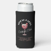 Single Babes Valentijn's Day Party Roze Cocktail Seltzer Blikjeskoeler (Seltzer Achterkant)