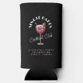 Single Babes Valentijn's Day Party Roze Cocktail Seltzer Blikjeskoeler (Achterkant)