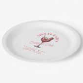 Single Babes Valentijnsdag Feest Roze Cocktail Papieren Bordje (Gekanteld)