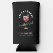 Single Babes Valentijnsdag Feest Roze Cocktail Seltzer Blikjeskoeler (Voorkant)