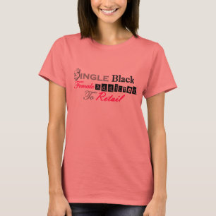 Single Black Vrouw bestemd voor de detailhandel T-shirt