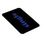 " single " blauwe letters zwarte magneet (Rechterzijde)