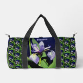 Single Blue Flag Iris Flower Natuur gepersonalisee Plunjezak (Voorkant)