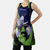 Single Blue Flag Iris Flower Natuur gepersonalisee Schort (Insitu)