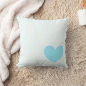 Single Blue Heart Pillow Kussen (Deken)