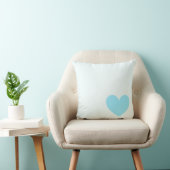 Single Blue Heart Pillow Kussen (Stoel)