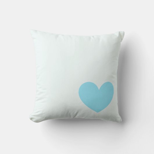 Single Blue Heart Pillow Kussen (Voorkant)