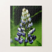Single Blue Lupine Flower Orton effect Legpuzzel (Verticaal)