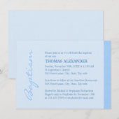 Single Blue Stripe Baptisme Kaart (Voorkant / Achterkant)