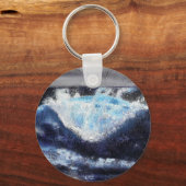 Single Blue Wave Sleutelhanger (Voorkant)