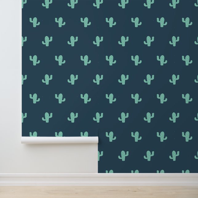 Single Cactus Pattern Behang (Applicatie)