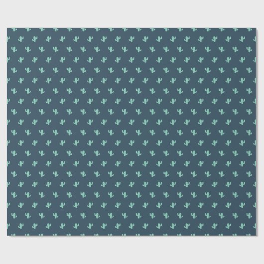 Single Cactus Pattern Cadeaupapier (Vlak)