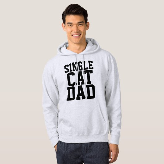 SINGLE CAT DAD T-shirts & hoodies (Voorkant volledig)