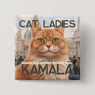 Single Cat Lady voor Kamala Button