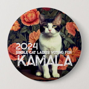 Single Cat Lady voor Kamala Button