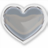 Single Chrome Heart Sticker (Voorkant)