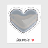 Single Chrome Heart Sticker (Vel)