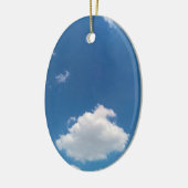 Single cloud keramisch ornament (Links)
