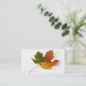 Single Colour Maple Leaf op White Background Visitekaartje (Staand voorkant)